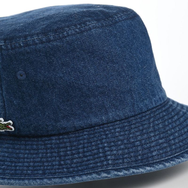 ラコステのバケットハット ONE POINT DENIM BUCKET HAT（ワンポイントデニムバケットハット） L1262 ブルー