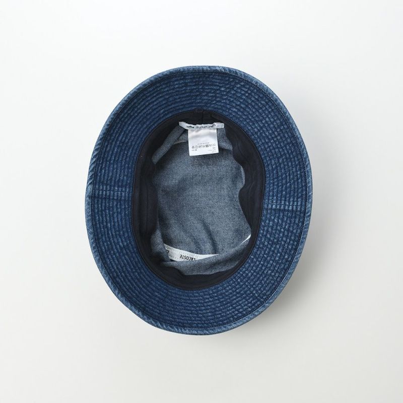 ラコステのバケットハット ONE POINT DENIM BUCKET HAT（ワンポイントデニムバケットハット） L1262 ブルー