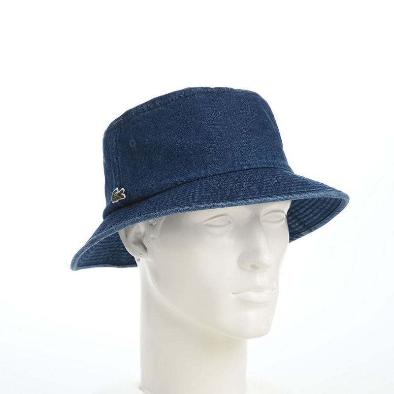 ラコステのバケットハット ONE POINT DENIM BUCKET HAT（ワンポイントデニムバケットハット） L1262 ブルー