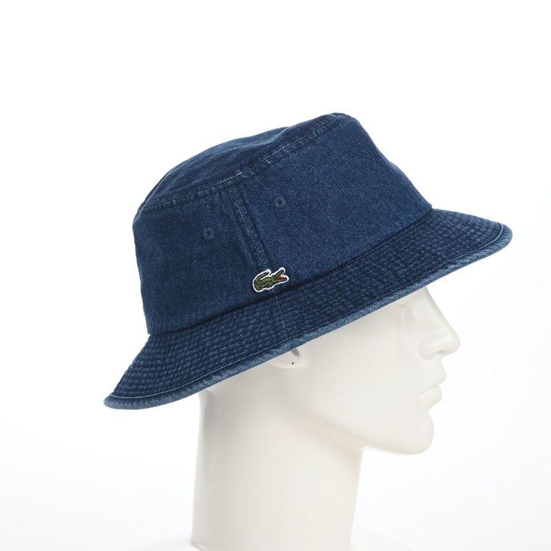 ラコステのバケットハット ONE POINT DENIM BUCKET HAT（ワンポイントデニムバケットハット） L1262 ブルー