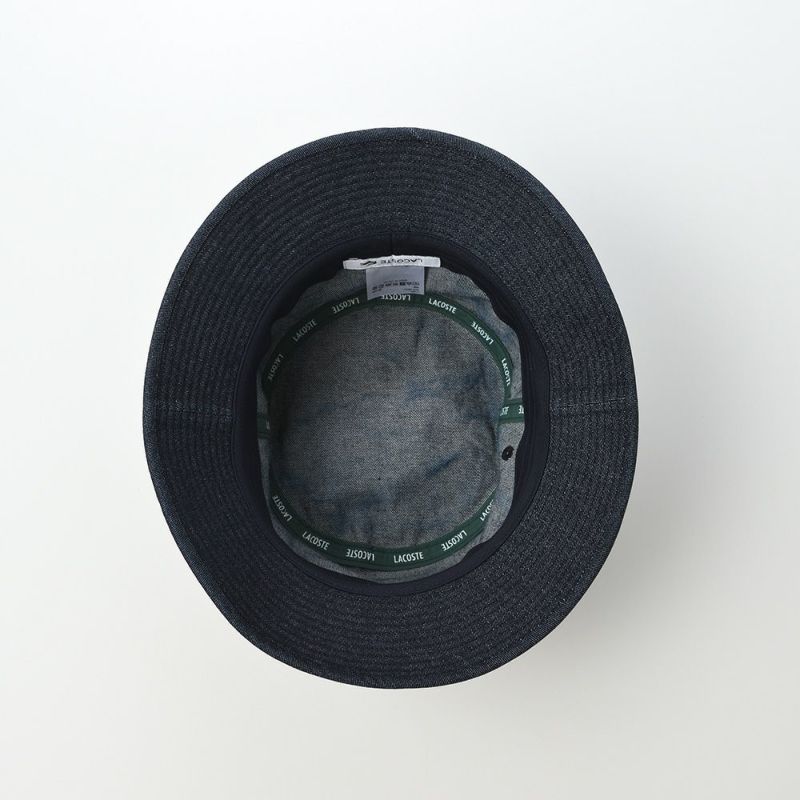 ラコステのバケットハット ONE POINT DENIM BUCKET HAT（ワンポイントデニムバケットハット） L1262 ネイビー