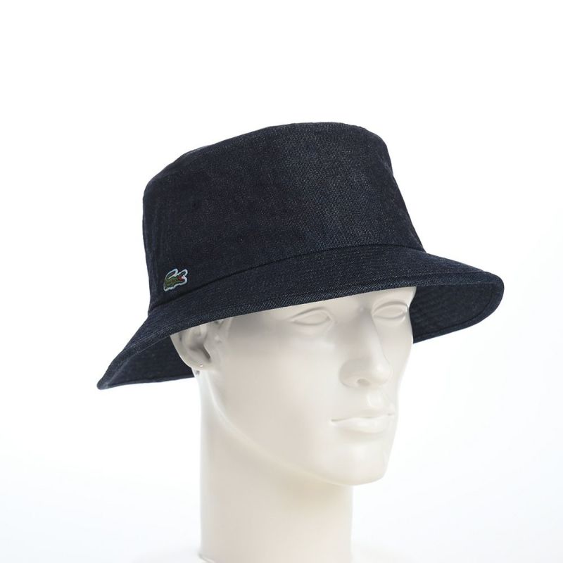 ラコステのバケットハット ONE POINT DENIM BUCKET HAT（ワンポイントデニムバケットハット） L1262 ネイビー