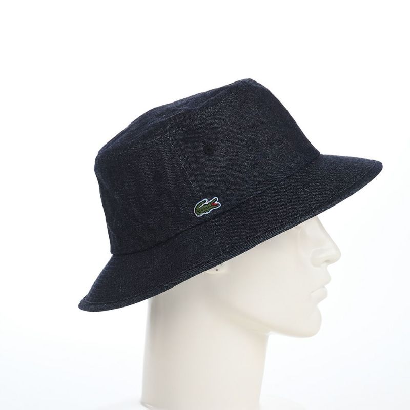 ラコステのバケットハット ONE POINT DENIM BUCKET HAT（ワンポイントデニムバケットハット） L1262 ネイビー