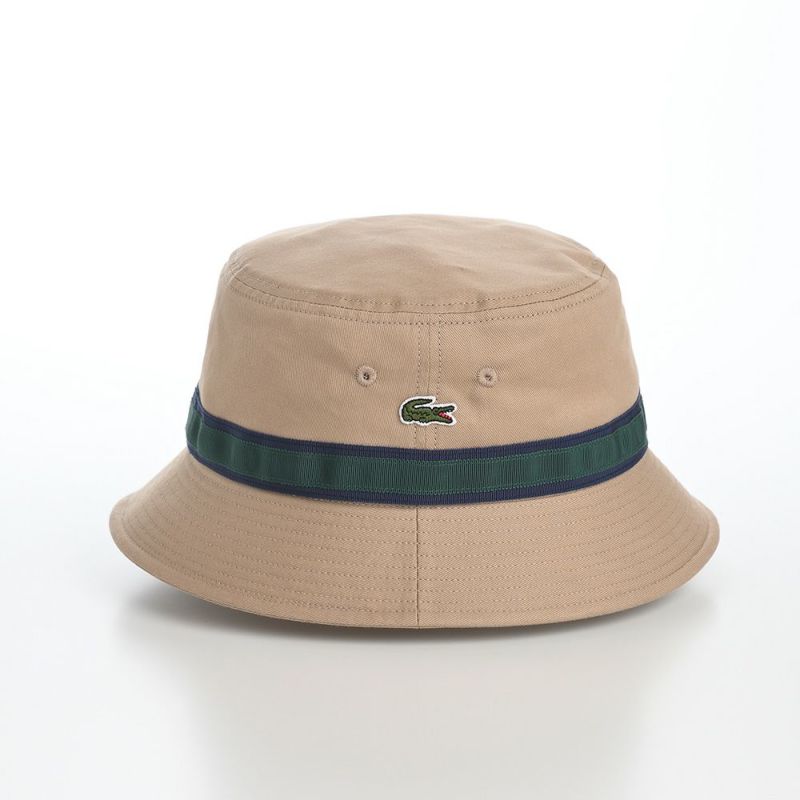 ラコステのバケットハット LINE BUCKET HAT（ラインバケットハット） L1266 ベージュ