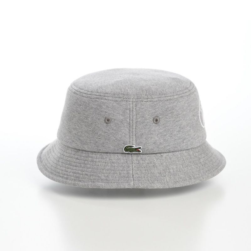 ラコステのバケットハット OVAL LOGO JERSEY  BUCKET HAT（オーバルロゴジャージーバケットハット） L7123 グレー