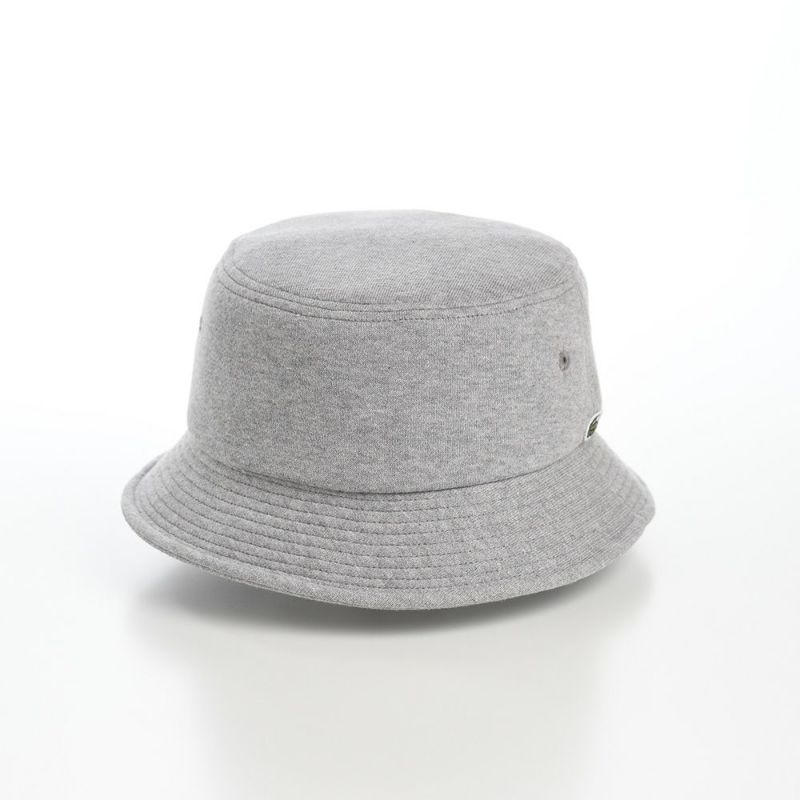 ラコステのバケットハット OVAL LOGO JERSEY  BUCKET HAT（オーバルロゴジャージーバケットハット） L7123 グレー