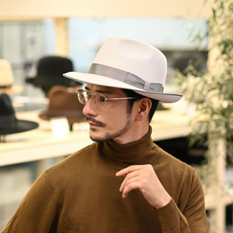 トナックのフェルトハット NOBLE（ノーブル） ライトグレー