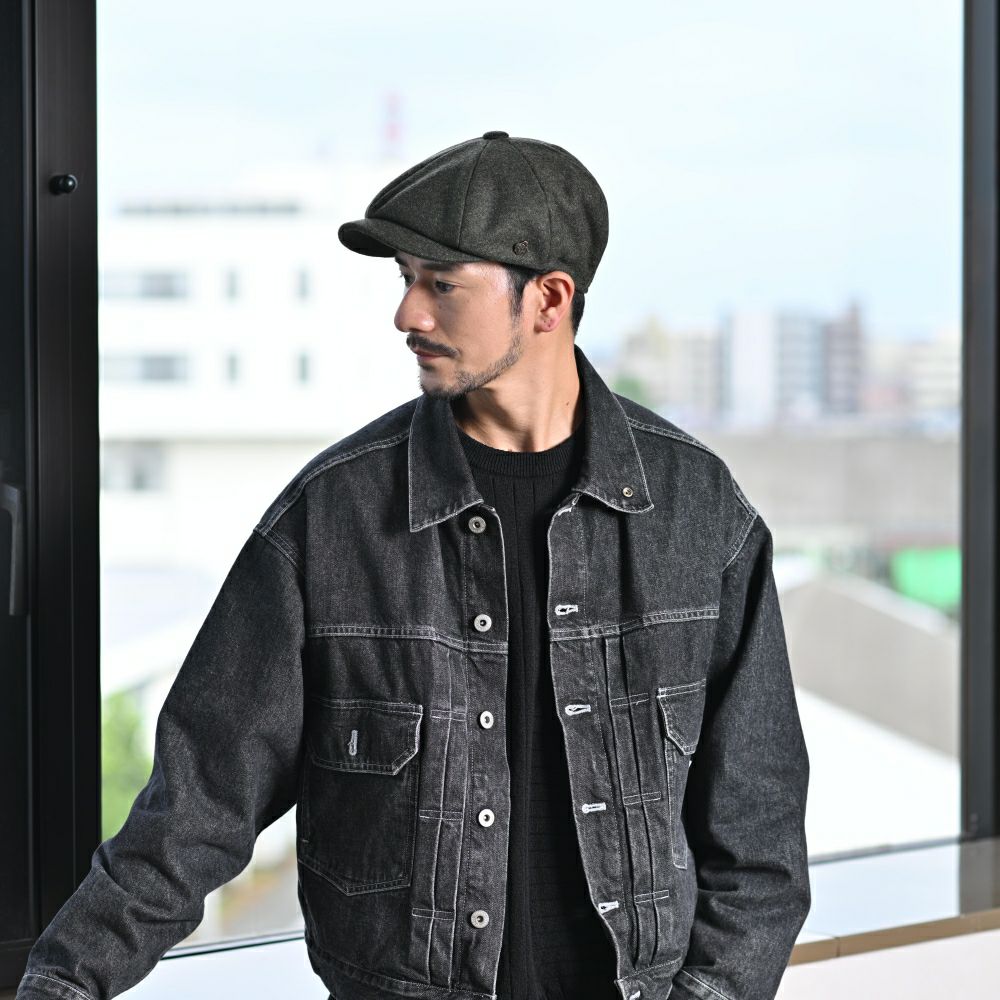フェイルスワースのキャスケット ALFIE MELTON（アルフィー メルトン） モス