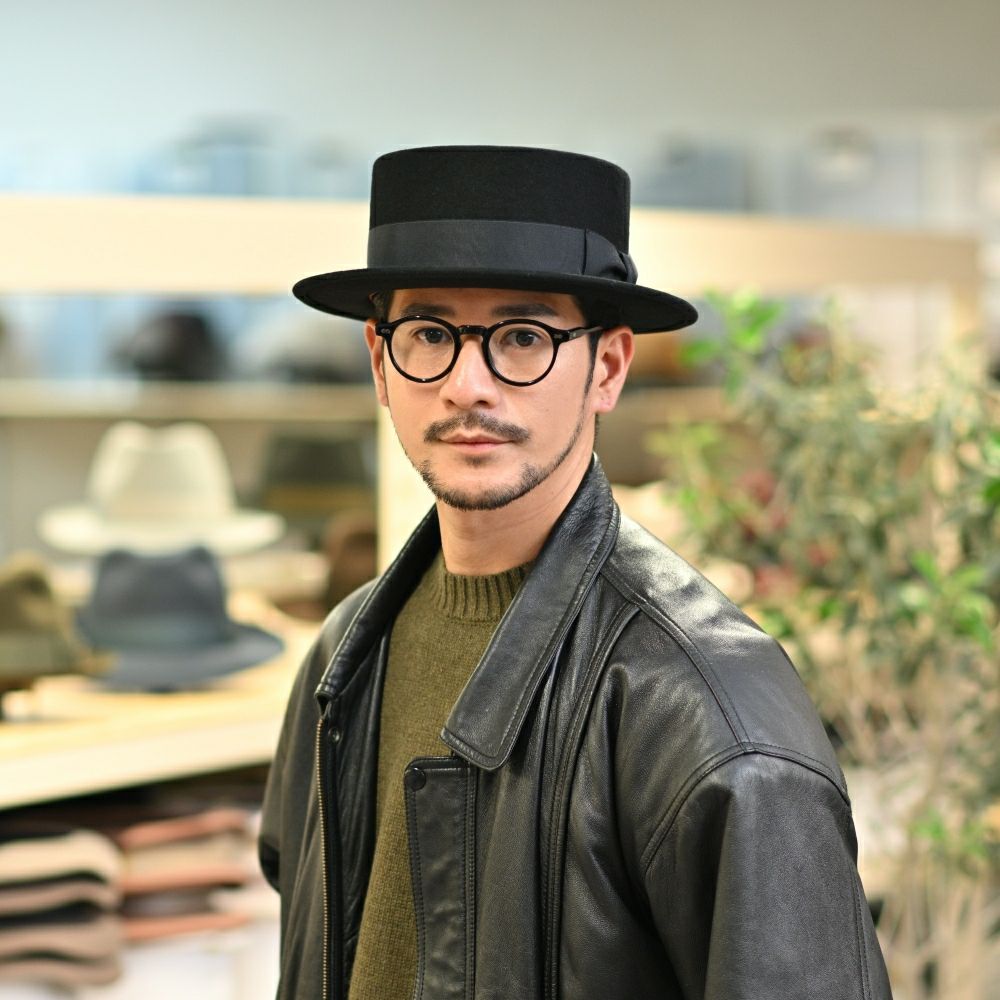 レッターのフェルトハット Felt KANKAN（フェルトカンカン） ブラック