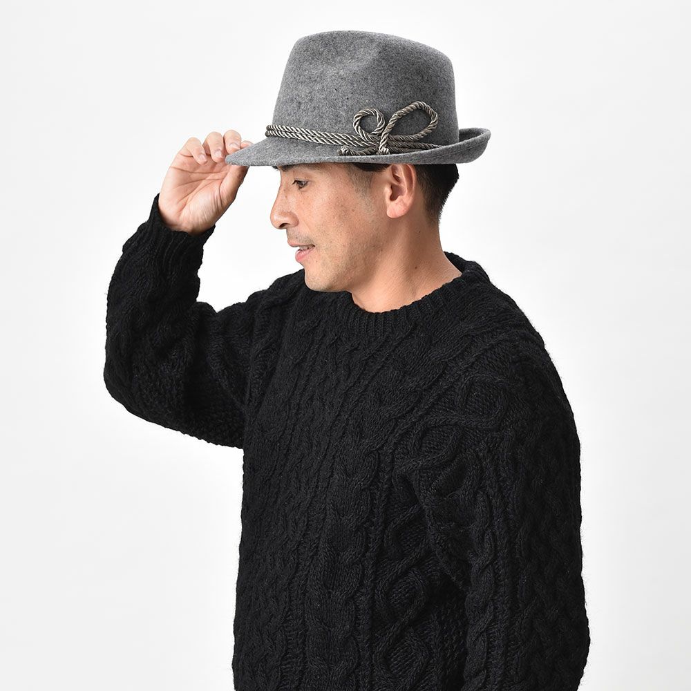 レッターのチロリアンハット Wool Tyrol（ウールチロル） グレー