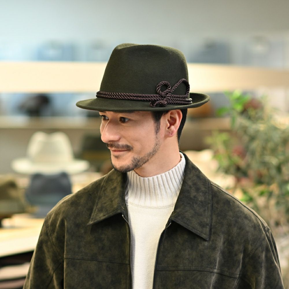レッターのチロリアンハット Wool Tyrol（ウールチロル） カーキ