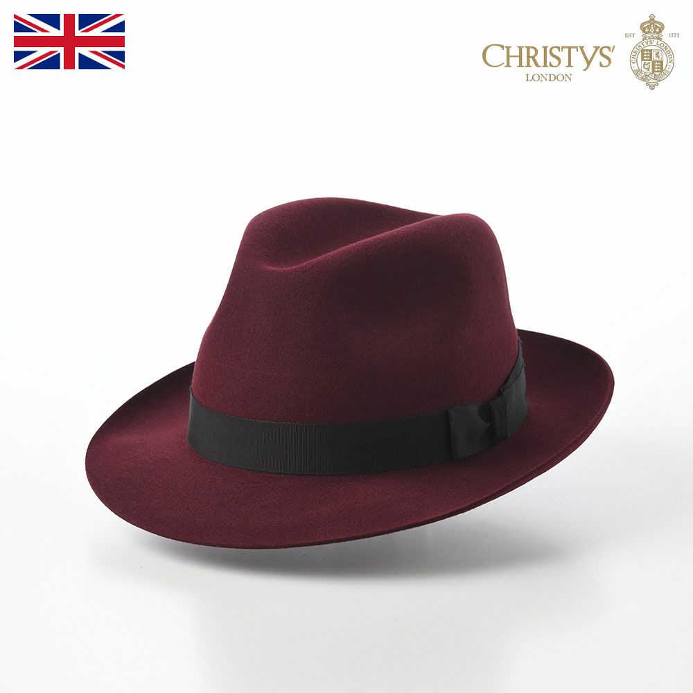 クリスティーズ フェルトハット HOMBURG（ホンブルグ） ブラック 