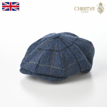 クリスティーズ ロンドンのハンチング HARRIS TWEED BAKER BOY（ハリスツイード ベイカーボーイ） ブルー