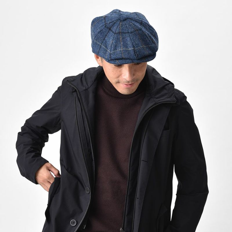 クリスティーズ ロンドンのハンチング HARRIS TWEED BAKER BOY（ハリスツイード ベイカーボーイ） ブルー