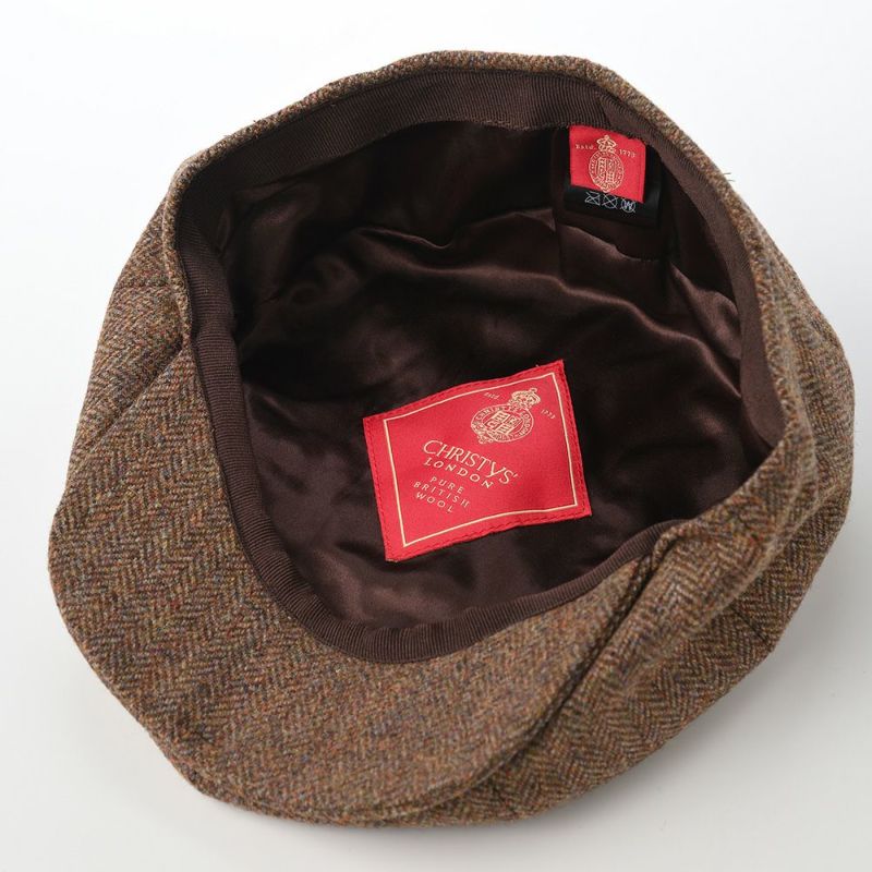 クリスティーズ ロンドンのハンチング BAKER BOY TWEED CAP（ベイカーボーイ ツイードキャップ） ブラウン