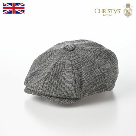 クリスティーズ ロンドンのハンチング BAKER BOY TWEED CAP（ベイカーボーイ ツイードキャップ） グレー