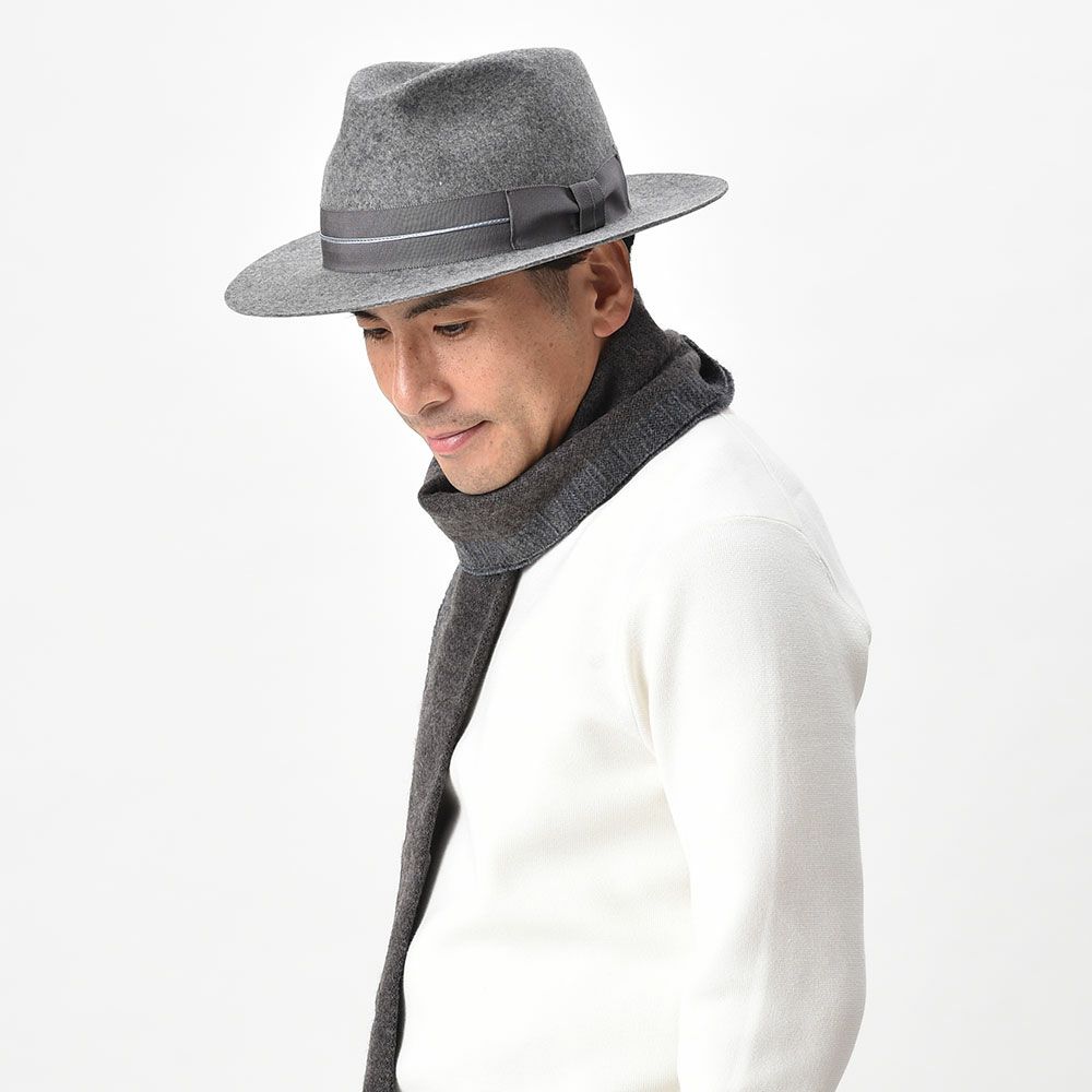 レッター フェルトハット Wool Flat（ウールフラット） グレー