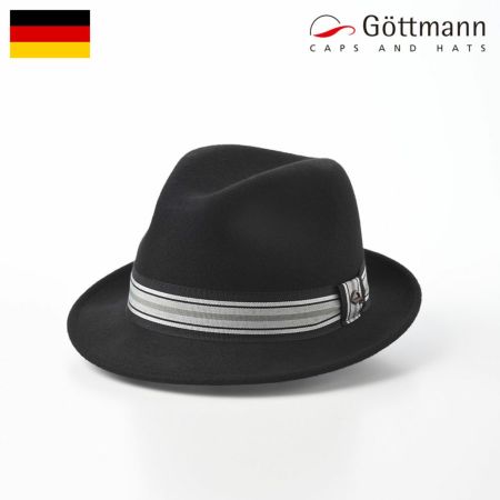 ゴットマンのフェルトハット Trilby Curtis（トリルビー カーティス） G12335 ブラック