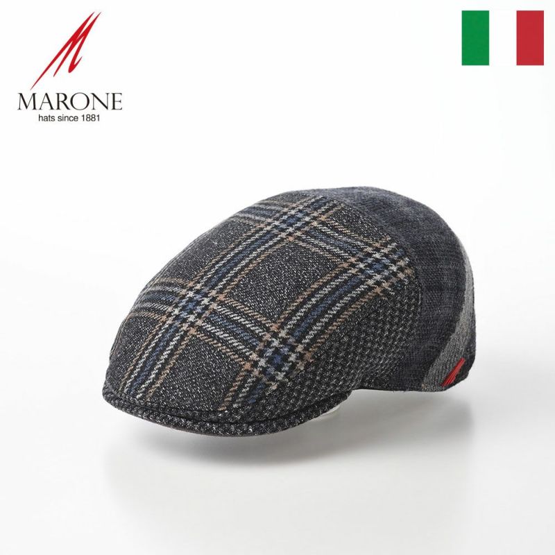 帽子 ハンチング MARONE（マローネ） Multi Pattern Berretto（マルチパターン ベレット） BT1155 グレー