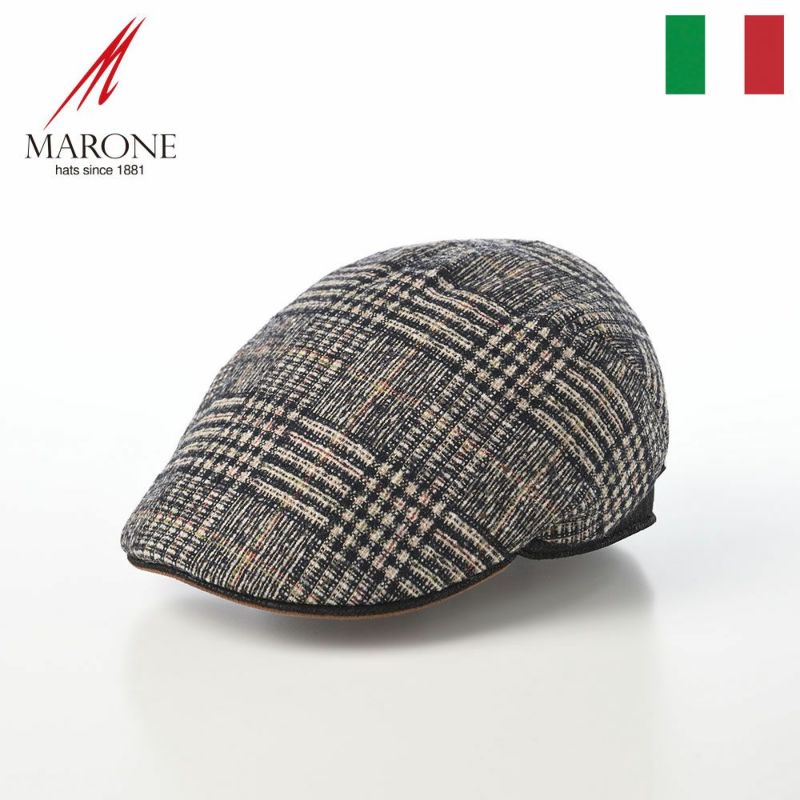 マローネのハンチング One Panel Berretto Brera（ワンパネルベレット ブレラ） BT1171 チェック