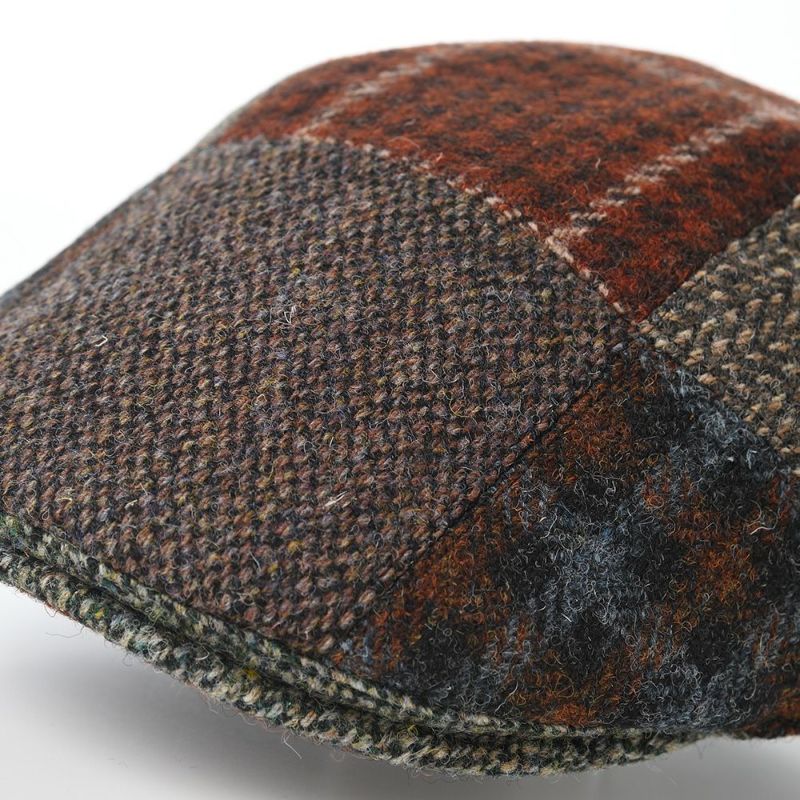 ステットソンのハンチング HARRIS TWEED PATCHWORK HUNTING（ハリスツイード パッチワーク ハンチング）SE737 ブラウン