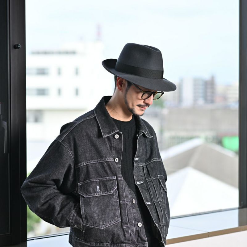 ボルサリーノのフェルトハット Q.S. Anello Rasato（Q.S. アネロ ラザート） 114336 グレー