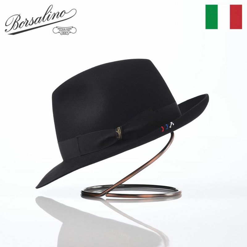 即決させて頂きますボルサリーノ 中折れ帽 ボルドー Borsalino ALESSANDRIA