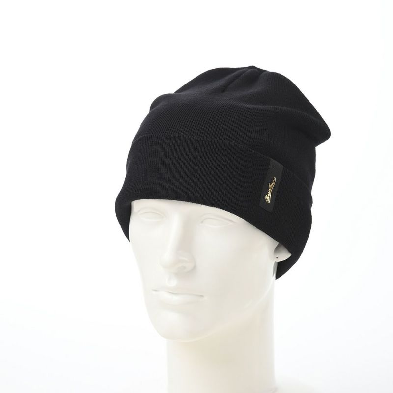 ボルサリーノのニット帽 Virgin Wool Beanie（バージンウール ビーニー） 130356 ブラック