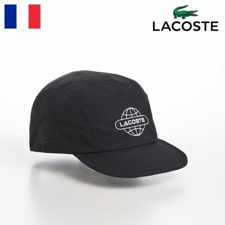 ラコステのキャップ野球帽 GLOBE BALL LOGO JET CAP（グローブボールロゴジェットキャップ） L1286 ブラック