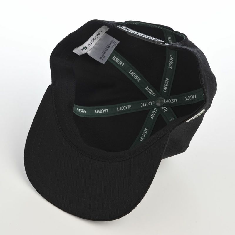 ラコステのキャップ ANIMATION FLAT VISOR CAP（アニメーションフラットバイザーキャップ） L1292 ブラック