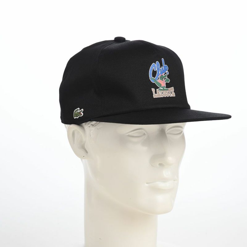 ラコステのキャップ ANIMATION FLAT VISOR CAP（アニメーションフラットバイザーキャップ） L1292 ブラック