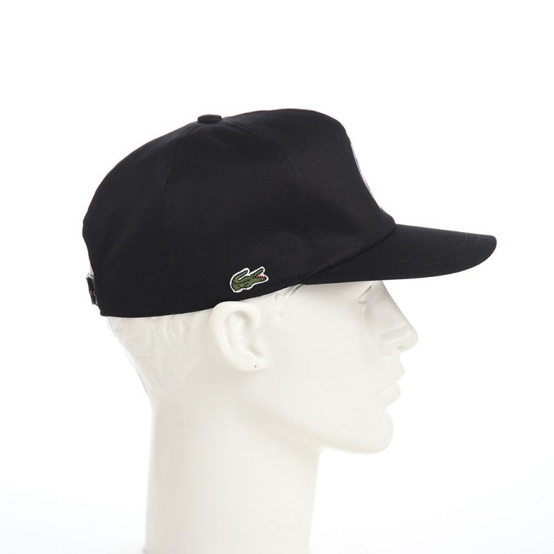 ラコステのキャップ ANIMATION FLAT VISOR CAP（アニメーションフラットバイザーキャップ） L1292 ブラック