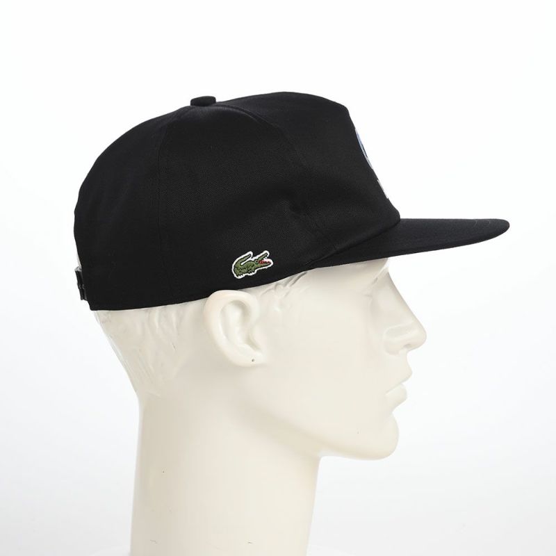 ラコステのキャップ ANIMATION FLAT VISOR CAP（アニメーションフラットバイザーキャップ） L1292 ブラック