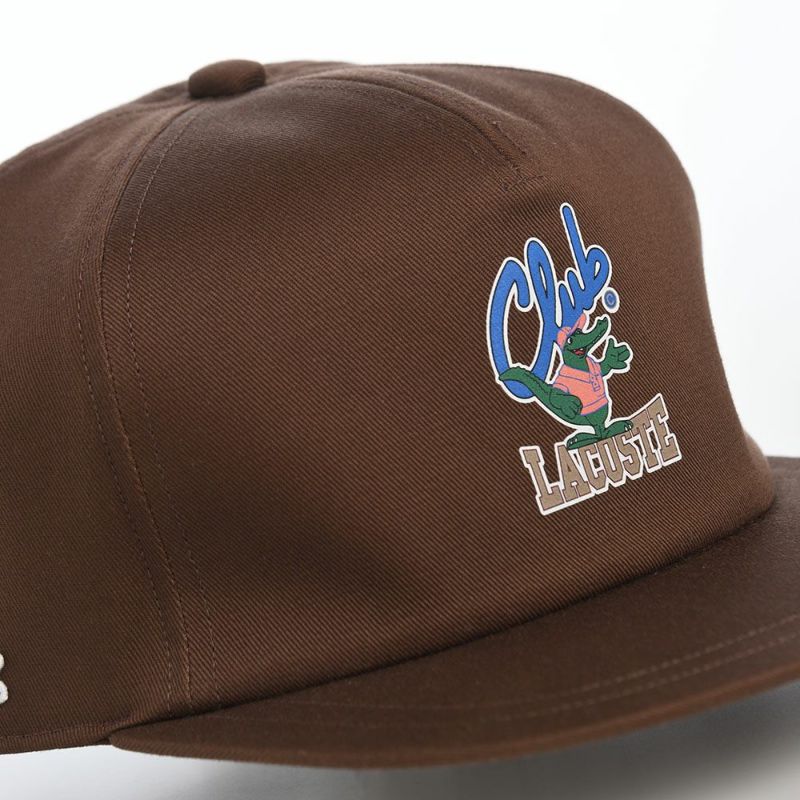 ラコステのキャップ ANIMATION FLAT VISOR CAP（アニメーションフラットバイザーキャップ） L1292 ブラウン