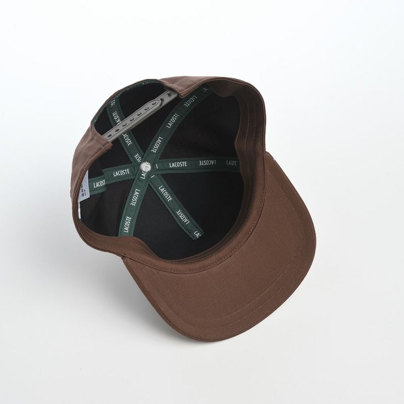 ラコステのキャップ ANIMATION FLAT VISOR CAP（アニメーションフラットバイザーキャップ） L1292 ブラウン