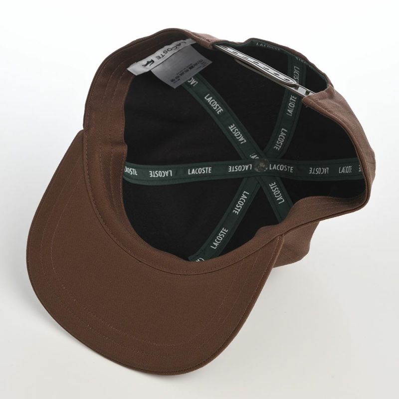 ラコステのキャップ ANIMATION FLAT VISOR CAP（アニメーションフラットバイザーキャップ） L1292 ブラウン