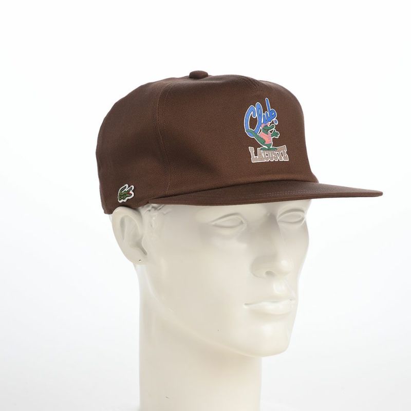ラコステのキャップ ANIMATION FLAT VISOR CAP（アニメーションフラットバイザーキャップ） L1292 ブラウン