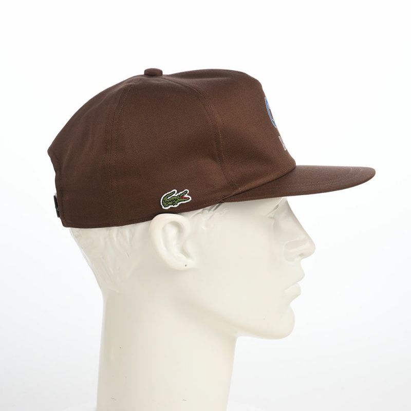 ラコステのキャップ ANIMATION FLAT VISOR CAP（アニメーションフラットバイザーキャップ） L1292 ブラウン