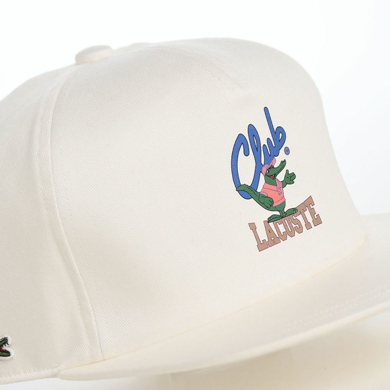 ラコステのキャップ ANIMATION FLAT VISOR CAP（アニメーションフラットバイザーキャップ） L1292 ホワイト