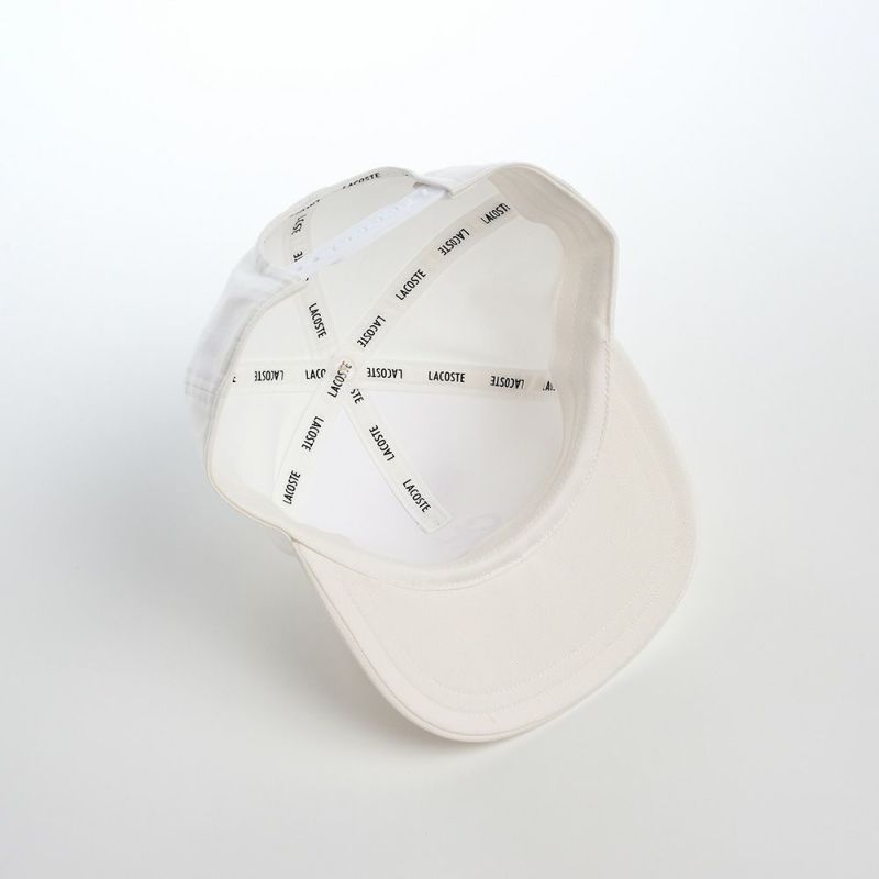 ラコステのキャップ ANIMATION FLAT VISOR CAP（アニメーションフラットバイザーキャップ） L1292 ホワイト