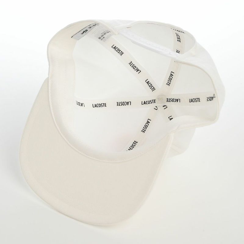 ラコステのキャップ ANIMATION FLAT VISOR CAP（アニメーションフラットバイザーキャップ） L1292 ホワイト