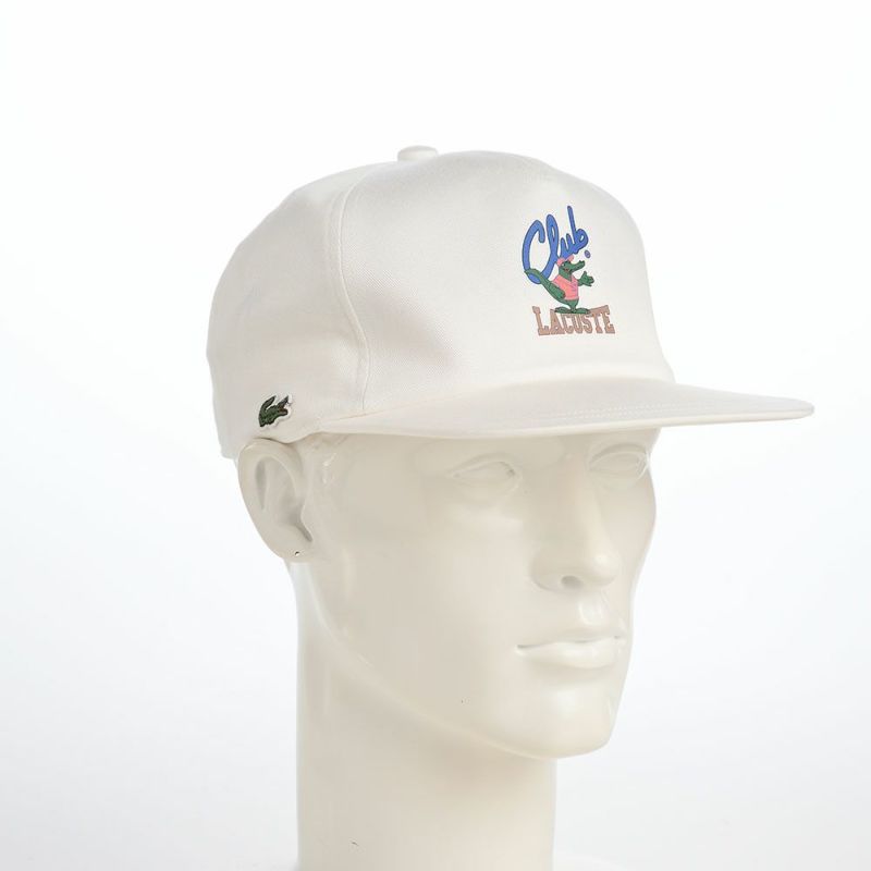 ラコステのキャップ ANIMATION FLAT VISOR CAP（アニメーションフラットバイザーキャップ） L1292 ホワイト
