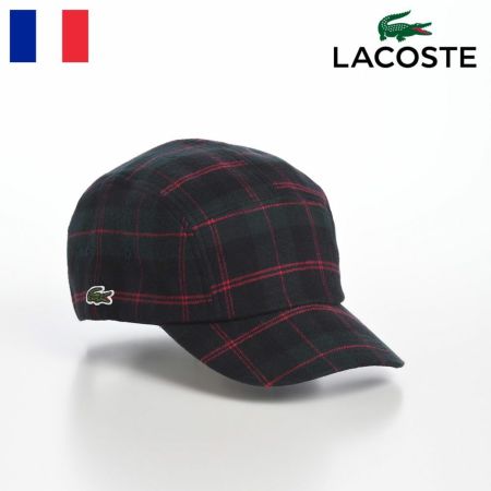 ラコステのキャップ TARTAN CHECK JET CAP（タータンチェックジェットキャップ） L1294 グリーン