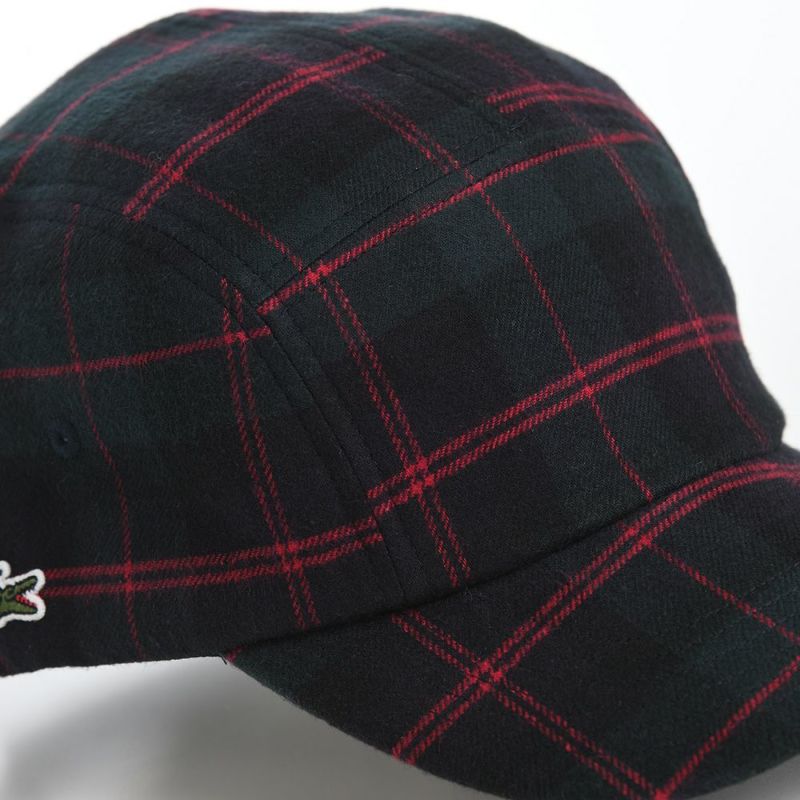 ラコステのキャップ TARTAN CHECK JET CAP（タータンチェックジェットキャップ） L1294 グリーン