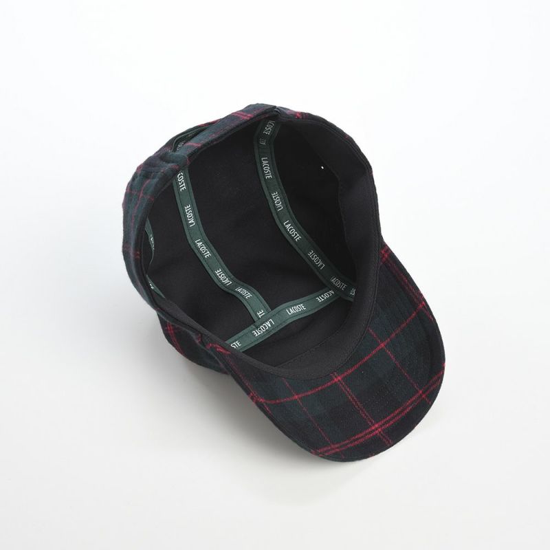 ラコステのキャップ TARTAN CHECK JET CAP（タータンチェックジェットキャップ） L1294 グリーン