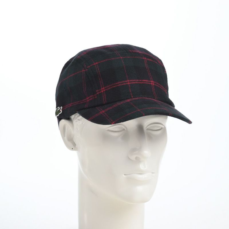 ラコステのキャップ TARTAN CHECK JET CAP（タータンチェックジェットキャップ） L1294 グリーン