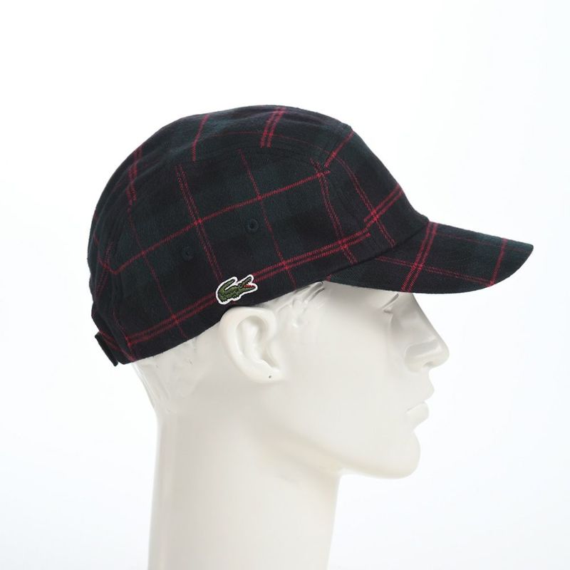 ラコステのキャップ TARTAN CHECK JET CAP（タータンチェックジェットキャップ） L1294 グリーン