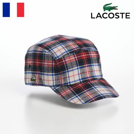 ラコステのキャップ TARTAN CHECK JET CAP（タータンチェックジェットキャップ） L1294 ホワイト