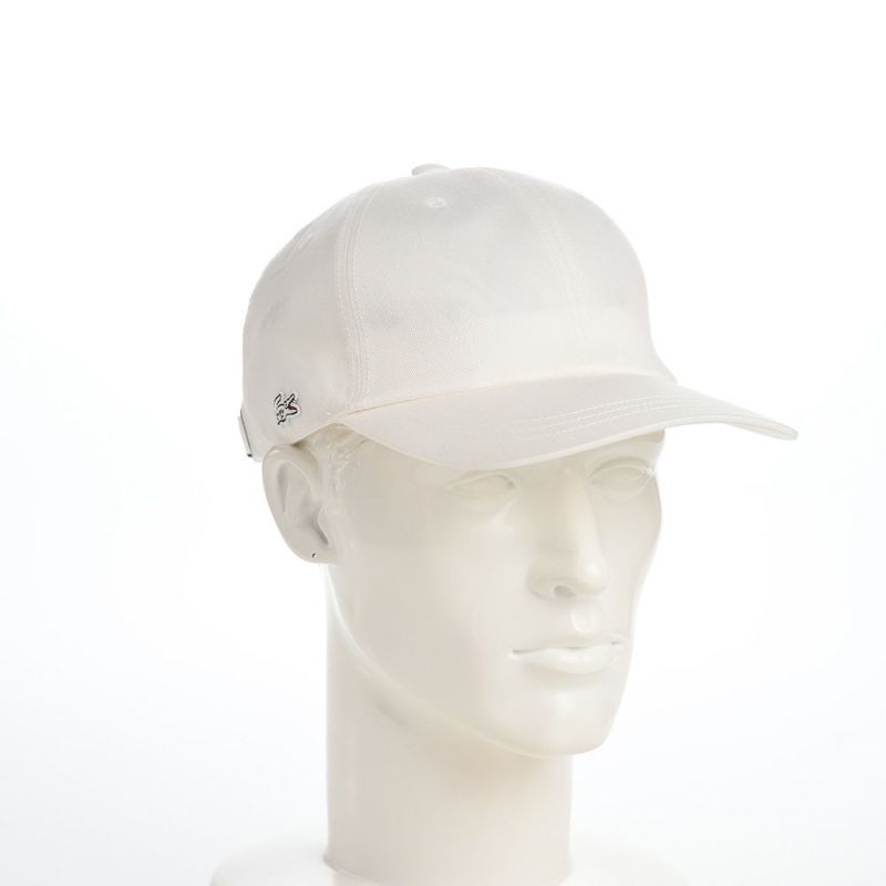 ラコステのキャップ ONE TONE SIDE WANI CAP（ワントーンサイドワニキャップ） L1295 ホワイト