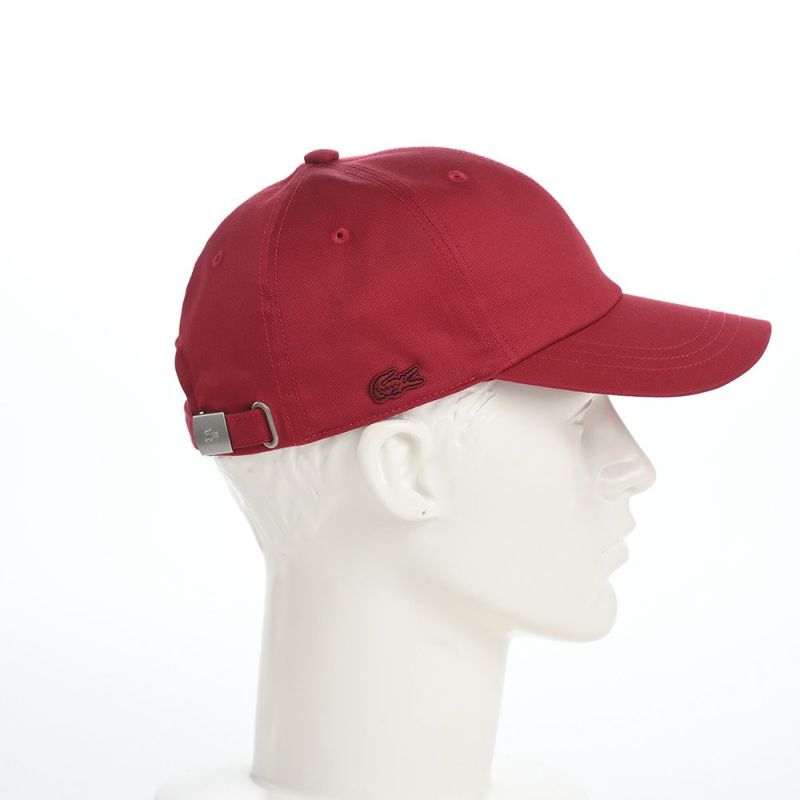 ラコステのキャップ ONE TONE SIDE WANI CAP（ワントーンサイドワニキャップ） L1295 ワイン